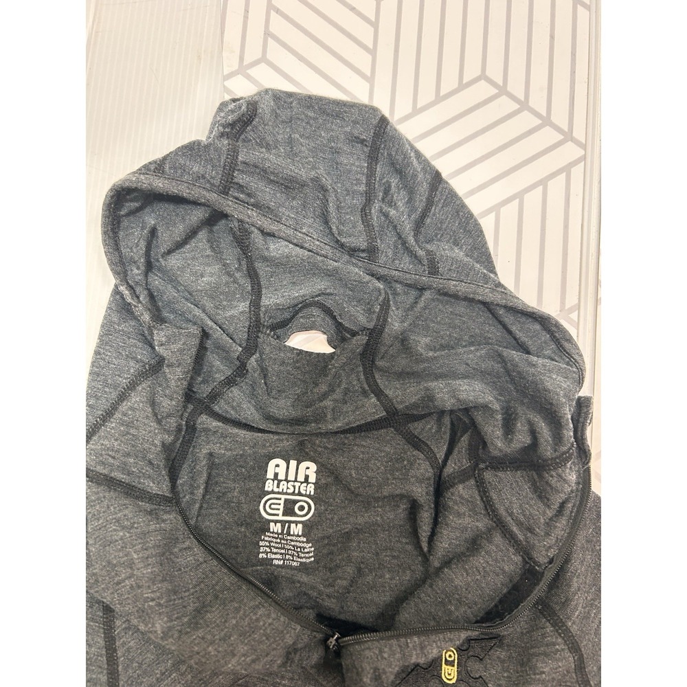 NWOT Airblaster Merino Ninja Suit Women's size M Bodysuit Heather Black Gray d - Picture 4 of 15